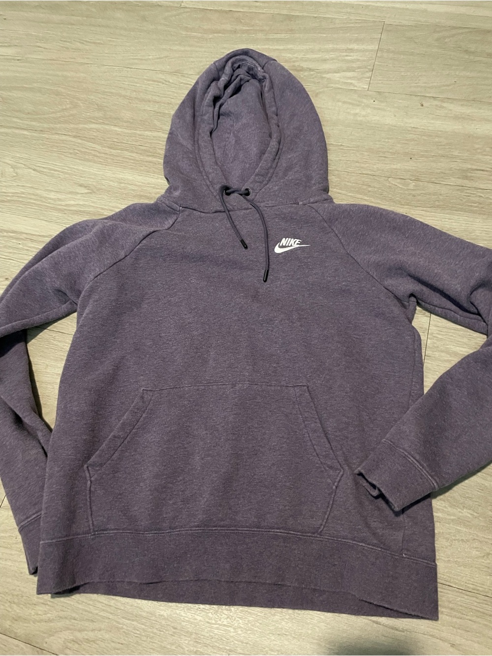 Nike Women's Purple Pullover Hoodie with White Swoosh